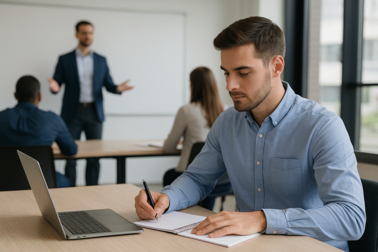 Session de formation professionnelle pour devenir acheteur junior